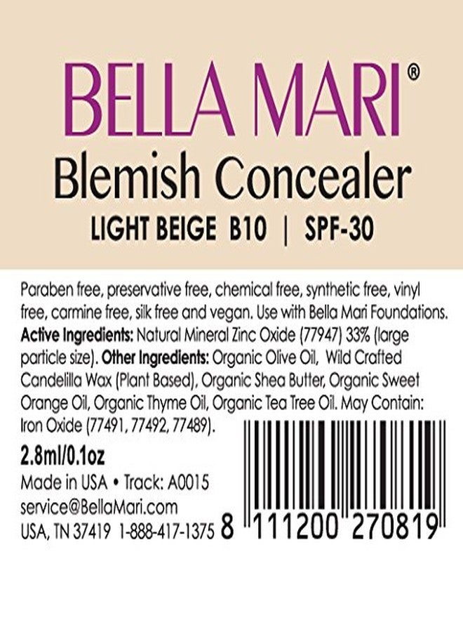 نيتشرز براندز قلم إخفاء العيوب الطبيعي من بيلا ماري (بيج فاتح B10) - مصنوع من مكونات عضوية - خالٍ من المواد الكيميائية الاصطناعية السامة - حجم مناسب للسفر معتمد من إدارة أمن النقل الأمريكية - Image 2